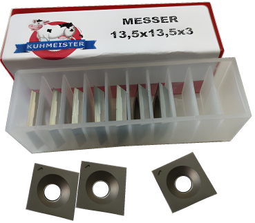 10x Messer 13,5 x 13,5 x 3 KUHMEISTER